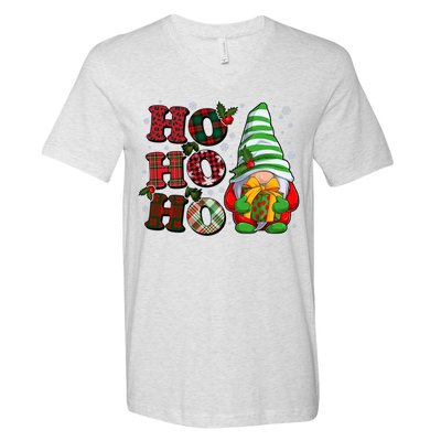 Funny Christmas Ho Ho Ho Gnome V-Neck T-Shirt