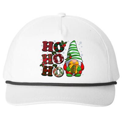 Funny Christmas Ho Ho Ho Gnome Snapback Five-Panel Rope Hat