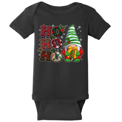 Funny Christmas Ho Ho Ho Gnome Baby Bodysuit