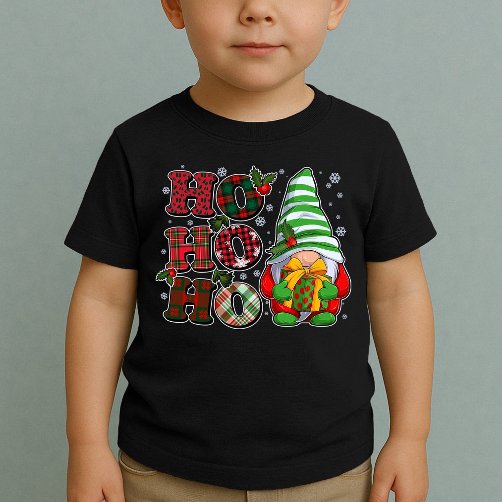 Funny Christmas Ho Ho Ho Gnome Toddler T-Shirt