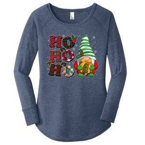 Funny Christmas Ho Ho Ho Gnome Women's Perfect Tri Tunic Long Sleeve Shirt