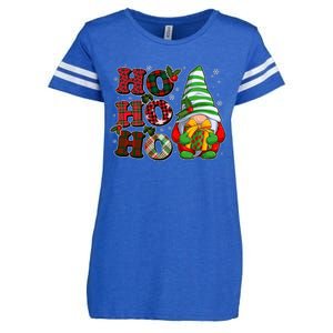 Funny Christmas Ho Ho Ho Gnome Enza Ladies Jersey Football T-Shirt