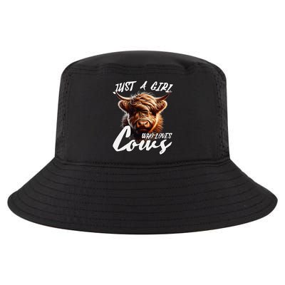 Funny Cute Highland Cow Just A Girl Who Loves Cows Cool Comfort Performance Bucket Hat