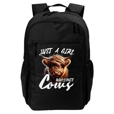 Funny Cute Highland Cow Just A Girl Who Loves Cows Backpack