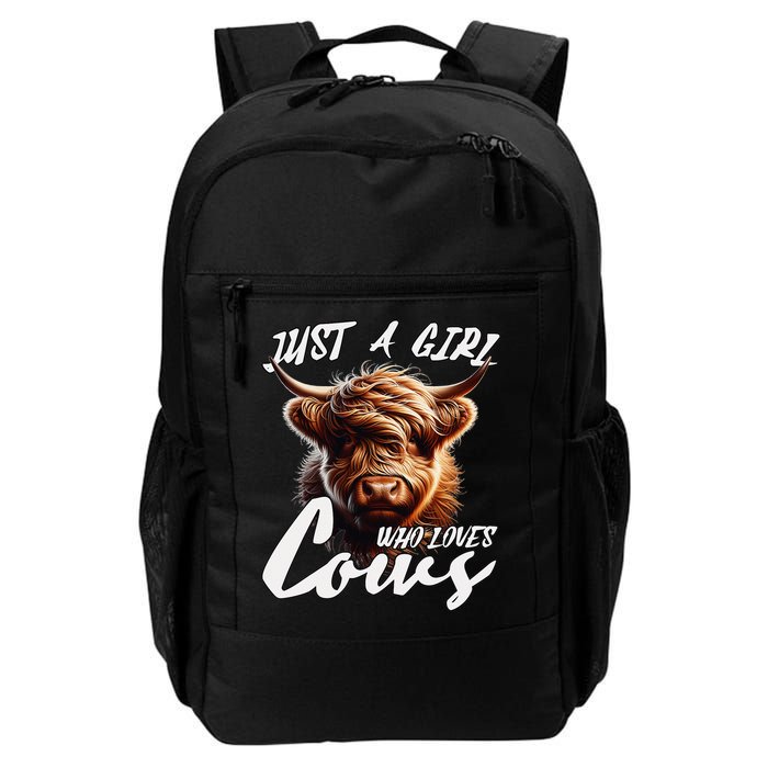 Funny Cute Highland Cow Just A Girl Who Loves Cows Backpack