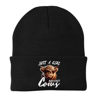 Funny Cute Highland Cow Just A Girl Who Loves Cows Beanie