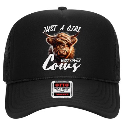 Funny Cute Highland Cow Just A Girl Who Loves Cows Hat