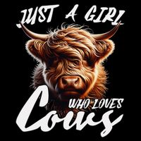 Funny Cute Highland Cow Just A Girl Who Loves Cows Visor