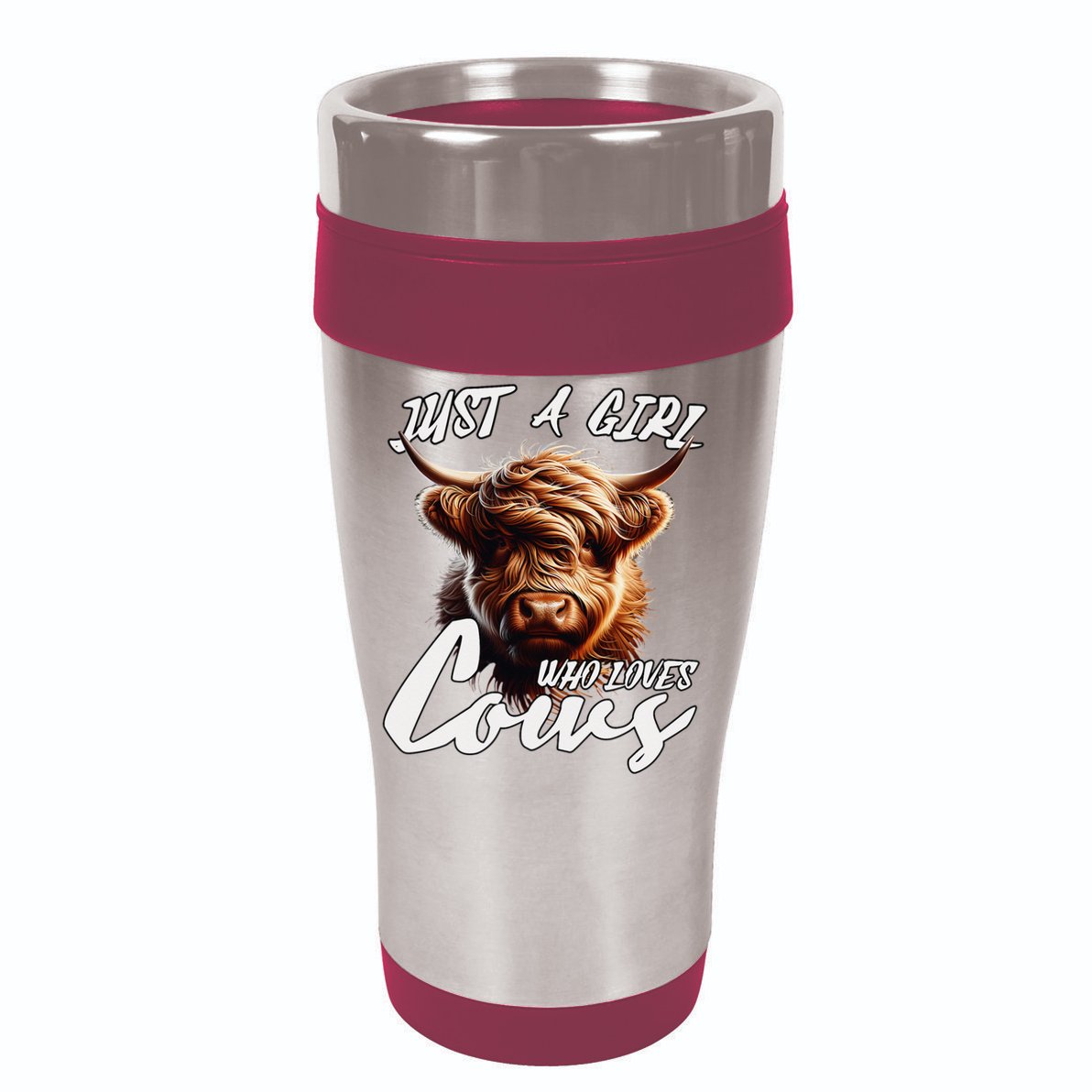 Funny Cute Highland Cow Just A Girl Who Loves Cows Hoodie