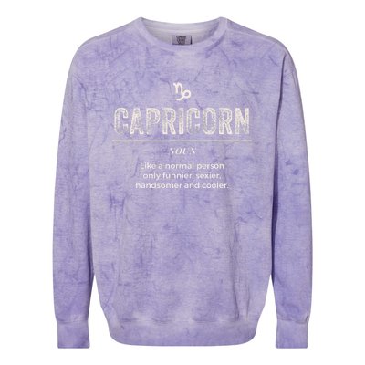 Funny Capricorn Horoscope Definition for Astrologers Colorblast Crewneck Sweatshirt