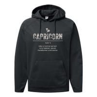 Funny Capricorn Horoscope Definition for Astrologers Performance Fleece Hoodie