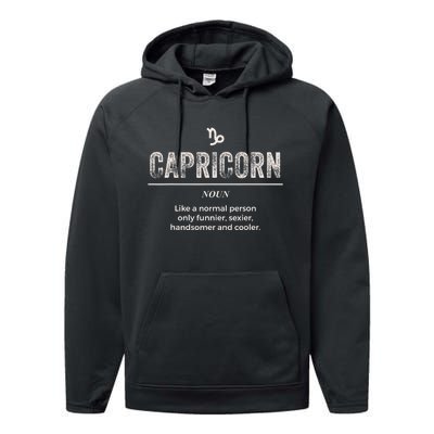 Funny Capricorn Horoscope Definition for Astrologers Performance Fleece Hoodie