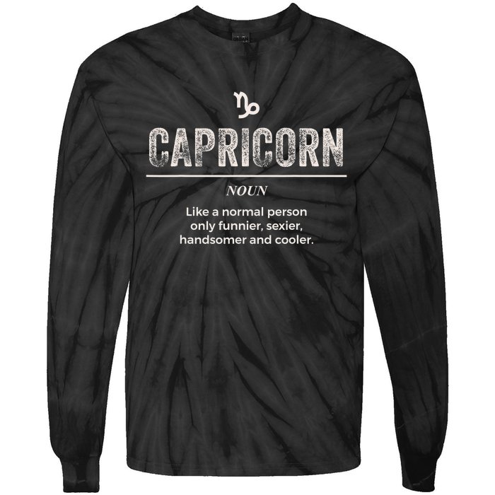 Funny Capricorn Horoscope Definition for Astrologers Tie-Dye Long Sleeve Shirt