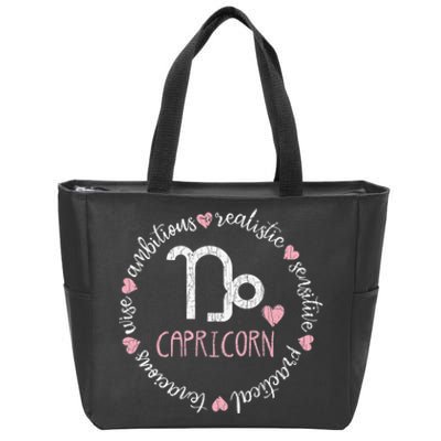 Funny Capricorn Horoscope Definition for Astrologers Zip Tote Bag