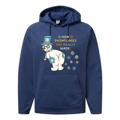 Funny Christmas How Snowflake Are Really Made Performance Fleece Hoodie