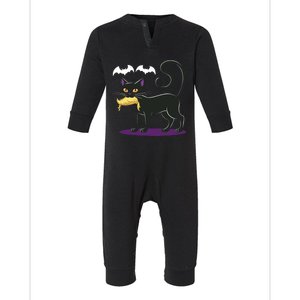 Funny Cat Halloween Voting Election 2024 Usa Infant Fleece One Piece