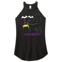 Funny Cat Halloween Voting Election 2024 Usa Women’s Perfect Tri Rocker Tank