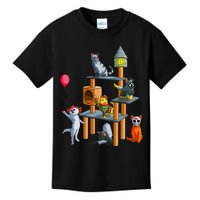 Funny Cat Horror Movies Cute Halloween For Cat Kitty Lovers Kids T-Shirt