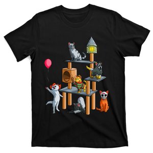 Funny Cat Horror Movies Cute Halloween for Cat Kitty Lovers T-Shirt