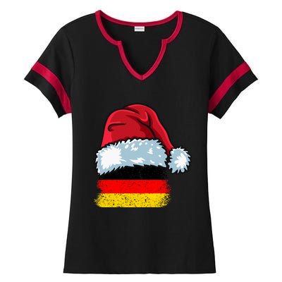 Funny Christmas Hat For Happy Germany Costume Ladies Halftime Notch Neck Tee