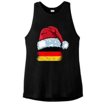 Funny Christmas Hat For Happy Germany Costume Ladies PosiCharge Tri-Blend Wicking Tank