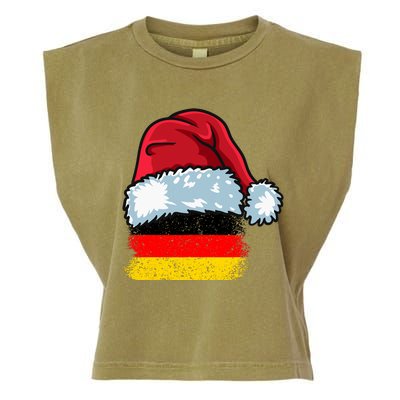 Funny Christmas Hat For Happy Germany Costume Garment-Dyed Women's Muscle Tee