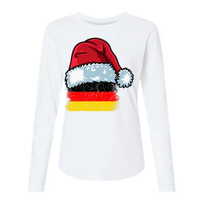 Funny Christmas Hat For Happy Germany Costume Womens Cotton Relaxed Long Sleeve T-Shirt