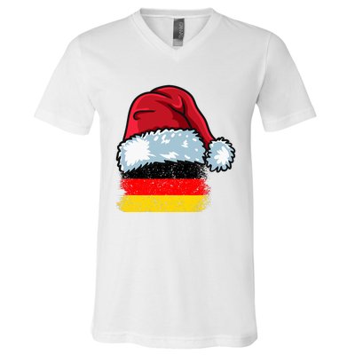 Funny Christmas Hat For Happy Germany Costume V-Neck T-Shirt