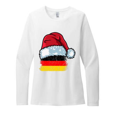 Funny Christmas Hat For Happy Germany Costume Womens CVC Long Sleeve Shirt