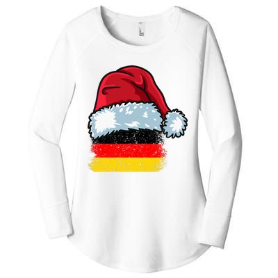 Funny Christmas Hat For Happy Germany Costume Women's Perfect Tri Tunic Long Sleeve Shirt