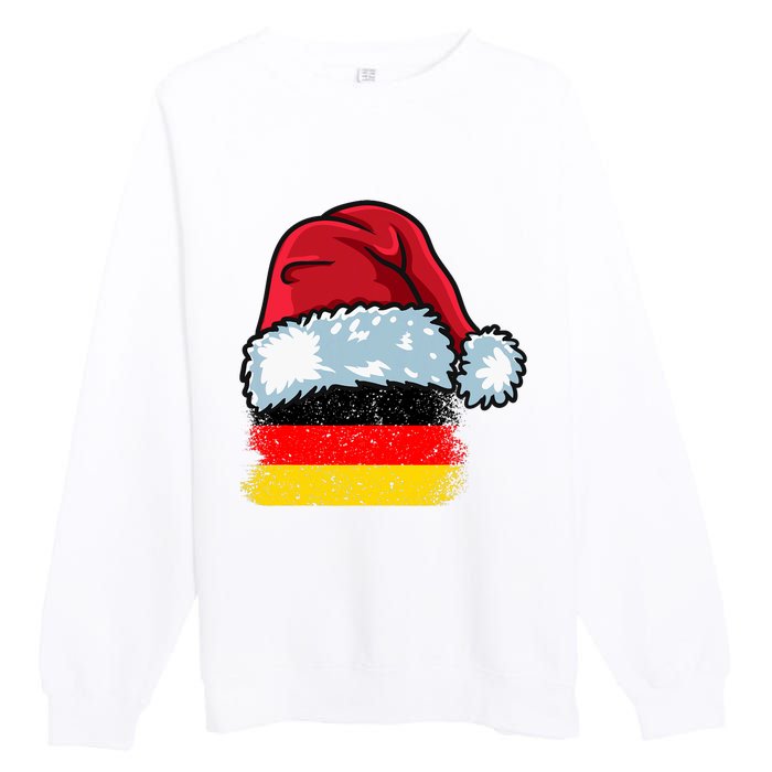 Funny Christmas Hat For Happy Germany Costume Premium Crewneck Sweatshirt