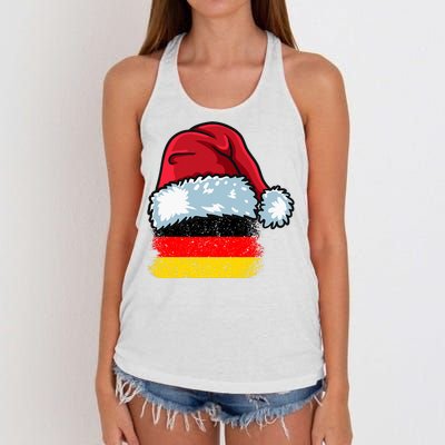 Funny Christmas Hat For Happy Germany Costume Women's Knotted Racerback Tank