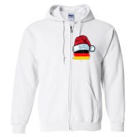 Funny Christmas Hat For Happy Germany Costume Full Zip Hoodie