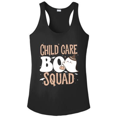 Funny Cute Halloween Care Boo Squad Costume Teacher Cool Gift Ladies PosiCharge Competitor Racerback Tank