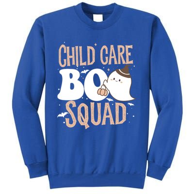 Funny Cute Halloween Care Boo Squad Costume Teacher Cool Gift Tall Sweatshirt