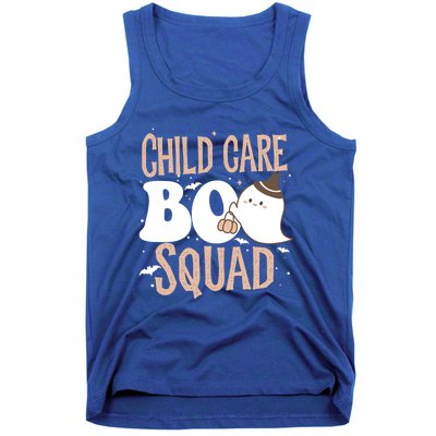 Funny Cute Halloween Care Boo Squad Costume Teacher Cool Gift Tank Top