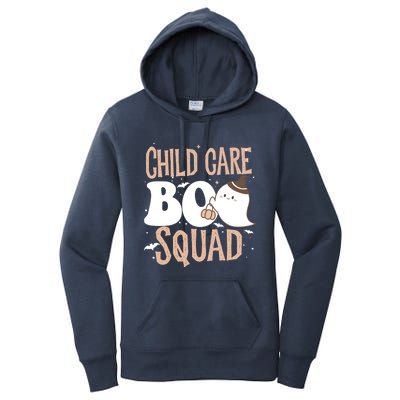 Funny Cute Halloween Care Boo Squad Costume Teacher Cool Gift Women's Pullover Hoodie