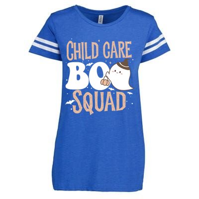 Funny Cute Halloween Care Boo Squad Costume Teacher Cool Gift Enza Ladies Jersey Football T-Shirt