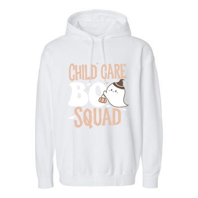 Funny Cute Halloween Care Boo Squad Costume Teacher Cool Gift Garment-Dyed Fleece Hoodie