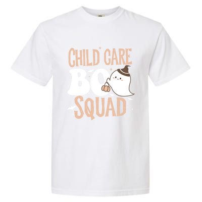 Funny Cute Halloween Care Boo Squad Costume Teacher Cool Gift Garment-Dyed Heavyweight T-Shirt