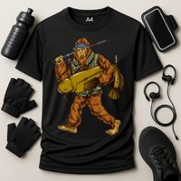 Fishing Catfish Hunting Bigfoot Sasquatch Fishermen Cooling Performance Crew T-Shirt