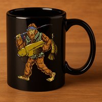 Fishing Catfish Hunting Bigfoot Sasquatch Fishermen 11oz C Handle Ceramic Mug