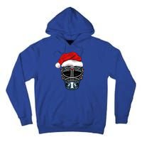 Funny Christmas Hockey Goalie Mask Santa Hat Xmas Celebrate Cute Gift Tall Hoodie