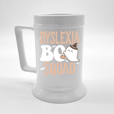 Funny Cute Halloween Dyslexia Boo Squad Costume Teacher Funny Gift Beer Stein