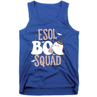 Funny Cute Halloween Esol Boo Squad Costume Teacher Gift Tank Top