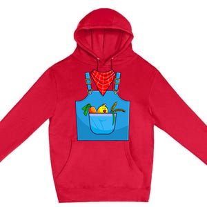 Farmer Costume Halloween Simple Cute Farm Women Men Kids Premium Pullover Hoodie