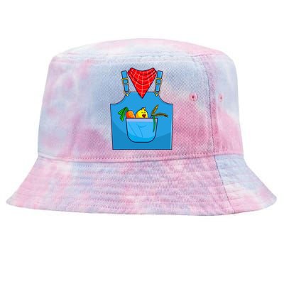 Farmer Costume Halloween Simple Cute Farm Women Men Kids Tie-Dyed Bucket Hat