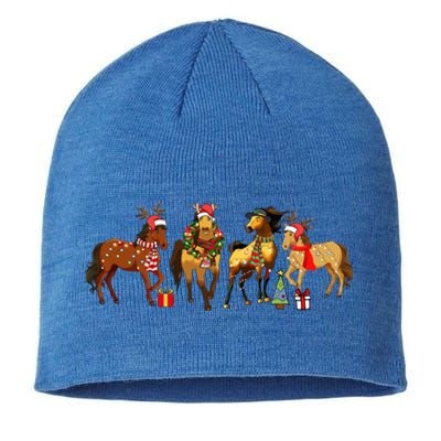 Funny Christmas Horse Santa Hat Christmas Horse Lover Gift Sustainable Beanie