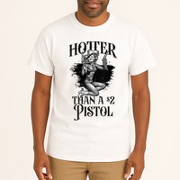 Funny Cowgirl Hotter Than A 2 Dollar Pistol Western Country Tall T-Shirt