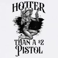 Funny Cowgirl Hotter Than A 2 Dollar Pistol Western Country Tall T-Shirt